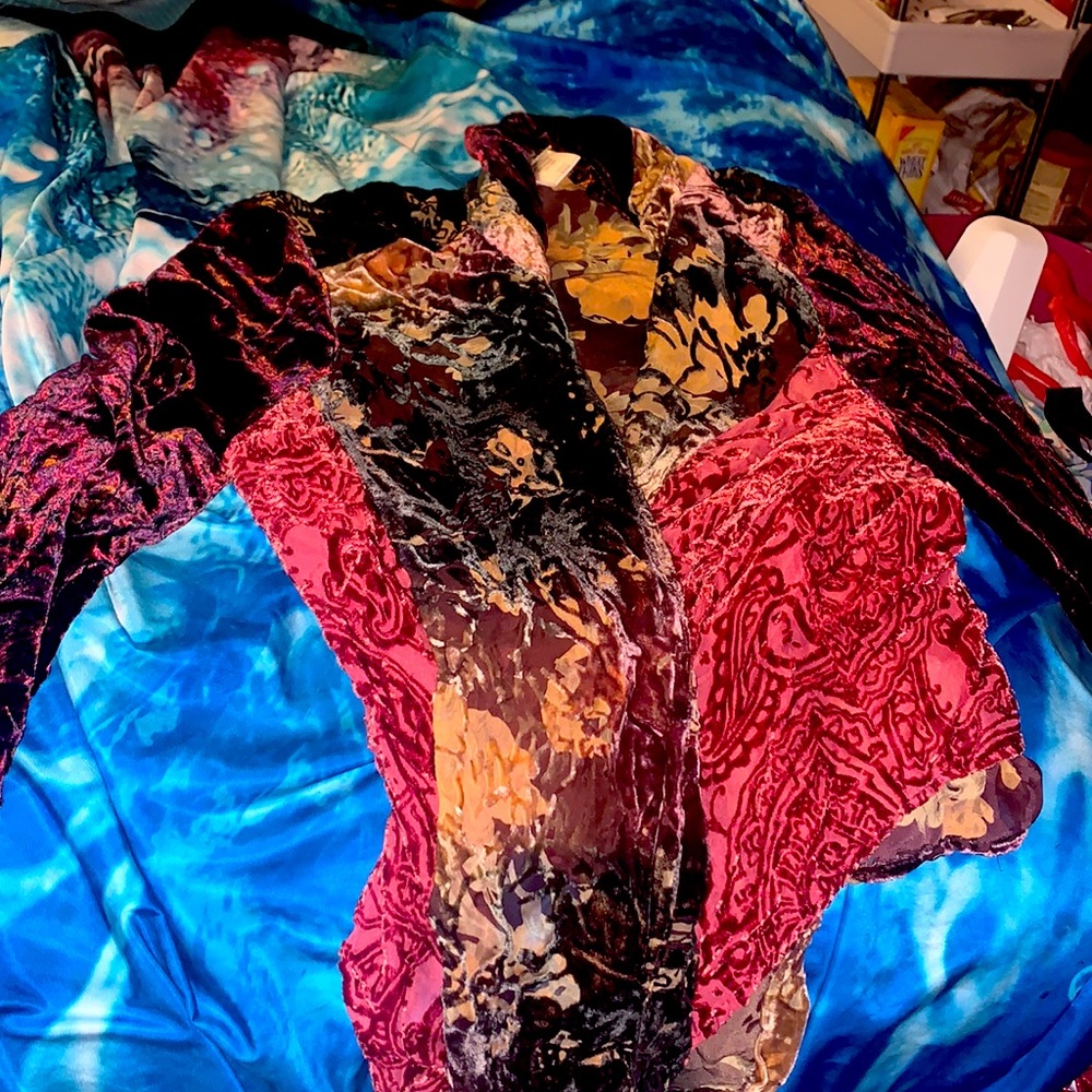 Crushed velvet M blouse